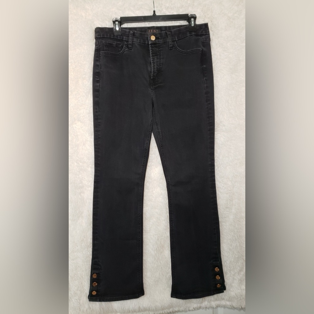 Jen7 by 7 For All Mankind Slim Bootcut Black Jeans Size 10